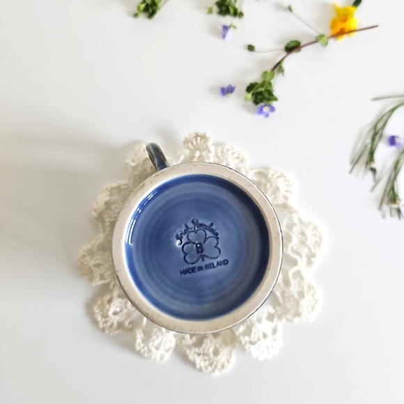 1960s Vintage Wade Pottery Irish Porcelain Hunting Scene Dog Mug Shamrock Trim - Picture 8 of 14